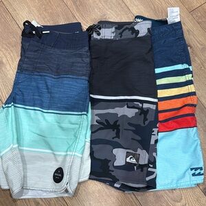 3 Swim trunks. All 3 Size 26.